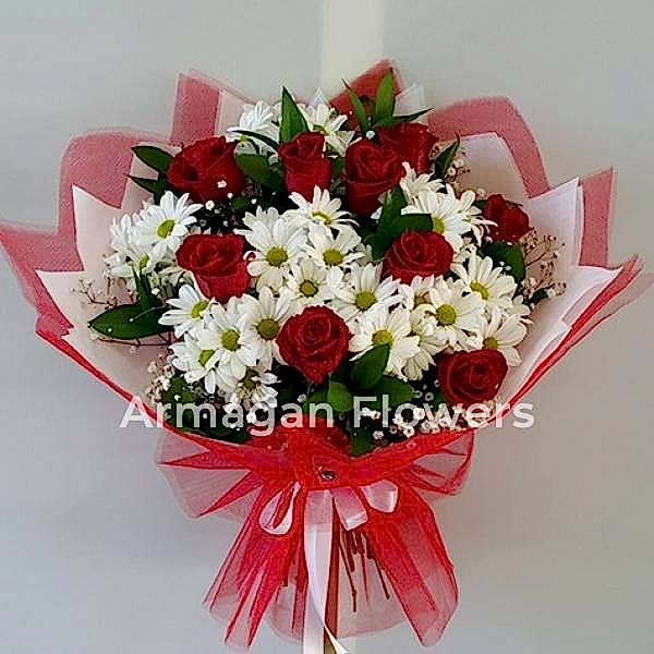  Alanya Florist - 9 Gül ve Krizantem