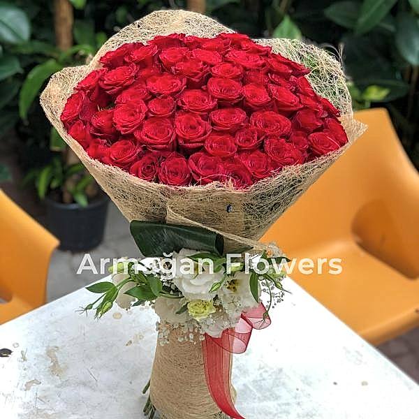 Alanya çiçekçi - 41 kırmızı gül Buketi