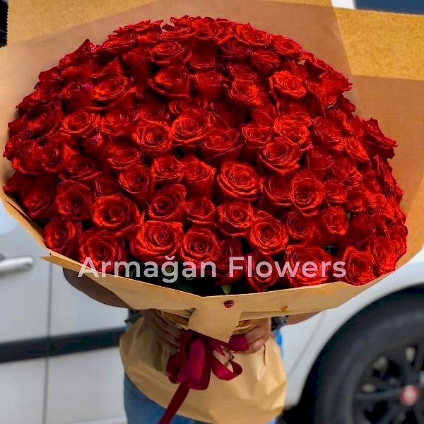  Alanya Blumenbestellung - 99 Red Roses Bouquet 