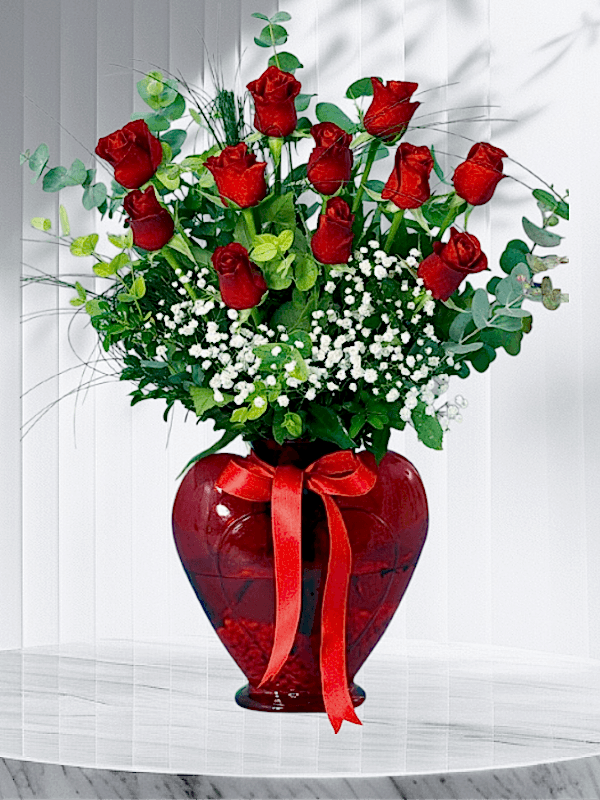  Send flowers Alanya - Heart Vase 11 Gül