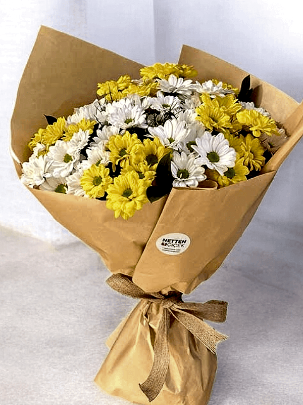  Купить цветы Алания - Sarı Beyaz Papatyalar