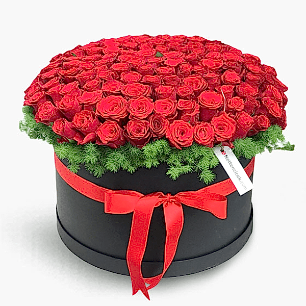  Alanya aynı gün çiçek - 101 Kırmızı Gül Kutu İçinde 