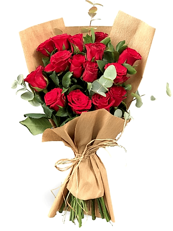 Alanya çiçekçi - 15 Kırmızı Güllerden Demet