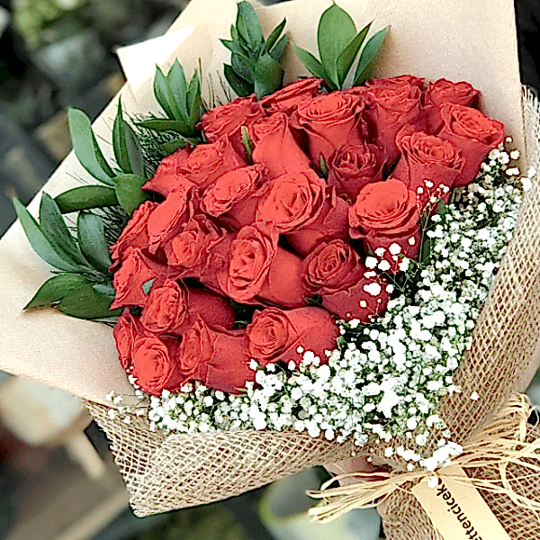  Alanya Blumenbestellung - 29 Red Roses Bouquet 