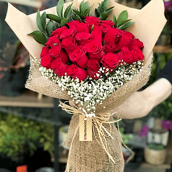  Alanya Blumenbestellung - 29 Red Roses Bouquet 