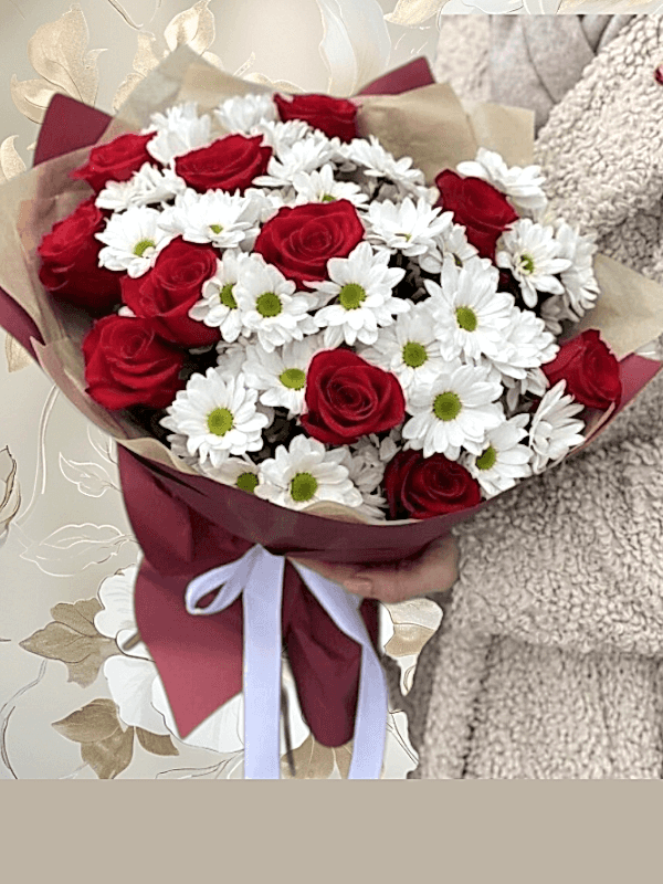  Alanya çiçek gönder - 11 Gül Krizantem Buketi 