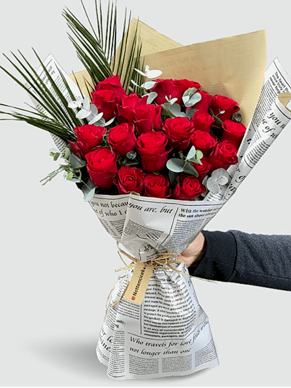 Alanya çiçekçi - 21 Kırmızı Gül Demeti