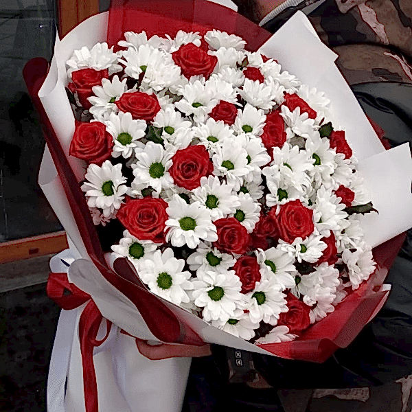  Alanya aynı gün çiçek - 21 Kırmızı Gül Papatyalar