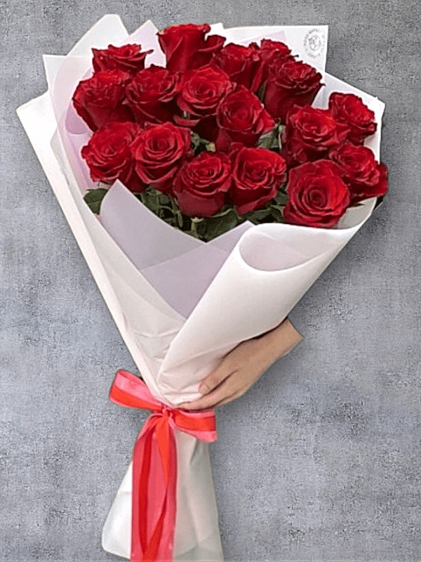 Alanya çiçekçi - 17 Kırmızı Gül Demeti