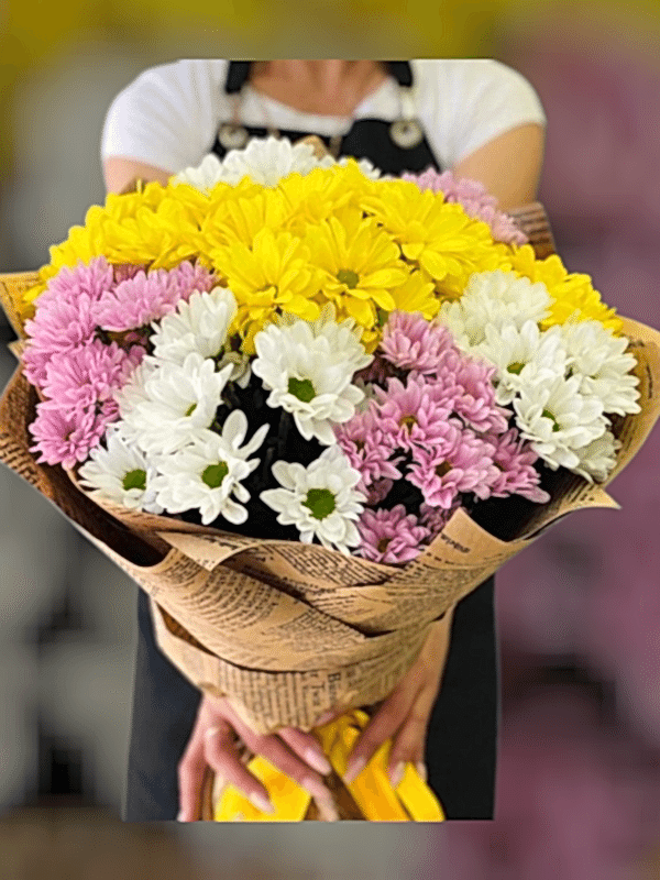  Alanya online çiçek - Karma Renkli Papatya Buketi