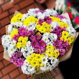  Alanya aynı gün çiçek - Mix Krizantem Buket