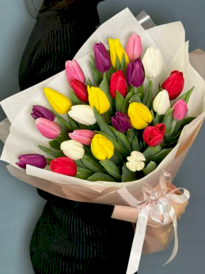  Alanya çiçek gönder - 25 Karma Renk Laleler