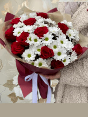  Alanya çiçek gönder - 11 Gül Krizantem Buketi 