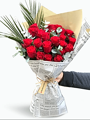 Alanya çiçekçi - 21 Kırmızı Gül Demeti