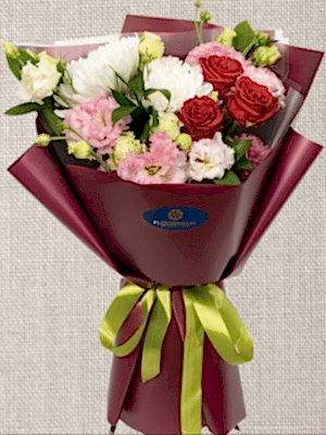  Alanya aynı gün çiçek - Krizantem Gül Lisyantus