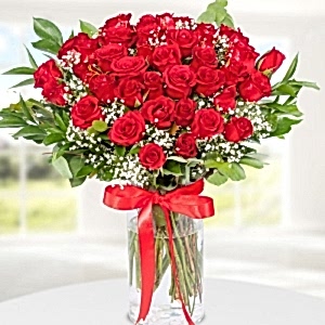 Alanya çiçekçi - Vazoda 41 Kırmızı Gül