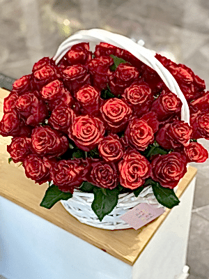  Alanya aynı gün çiçek - Sepet içinde 51 Güller